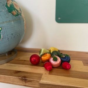 Vintage Satin Fruit Ornaments